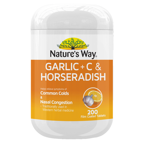 NATURE'S WAY GARLIC + VITAMIN C & HORSERADISH 200s