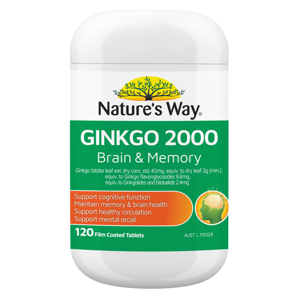 Nature's Way Ginkgo 2000 Brain & Memory 120s