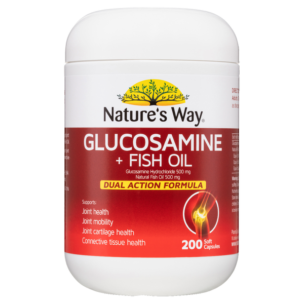 NATURE'S WAY GLUCOSAMINE & FISH OIL 200s