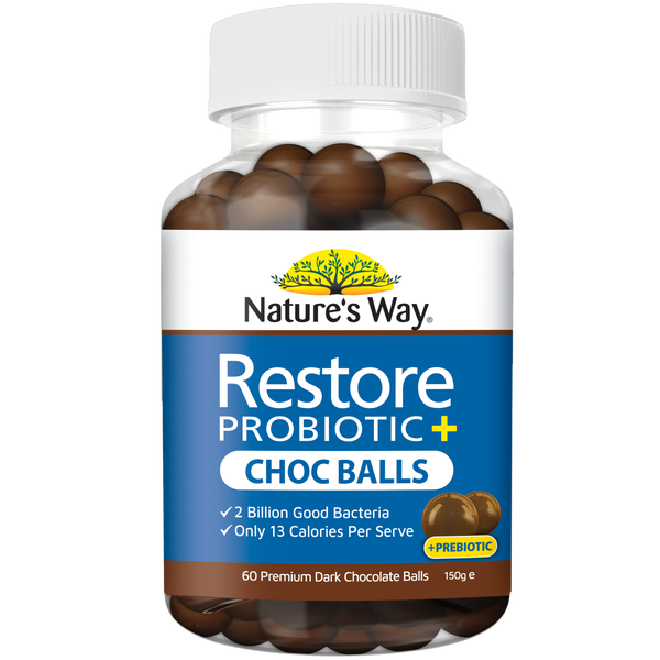 Nature's Way Restore Probiotic Choc Balls 60s