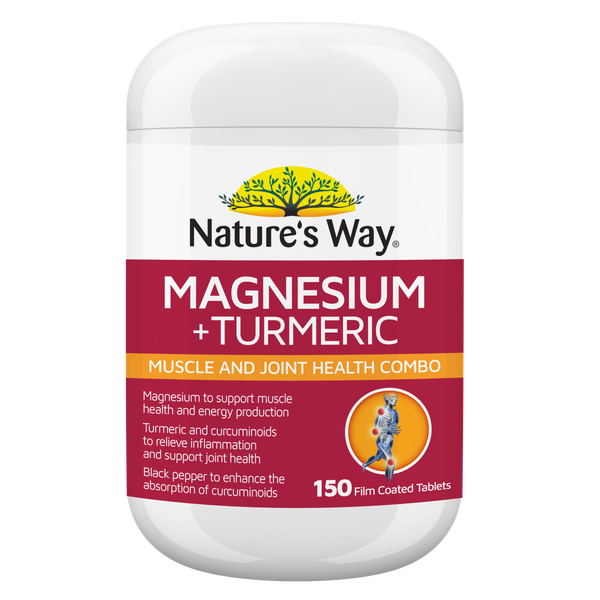 Nature's Way Magnesium + Turmeric 150 Tablets