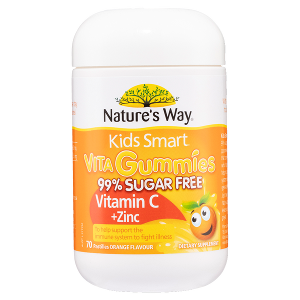 Nature's Way Kids Smart Vita Gummies 99% Sugar Free Vitamin C + Zinc 70's