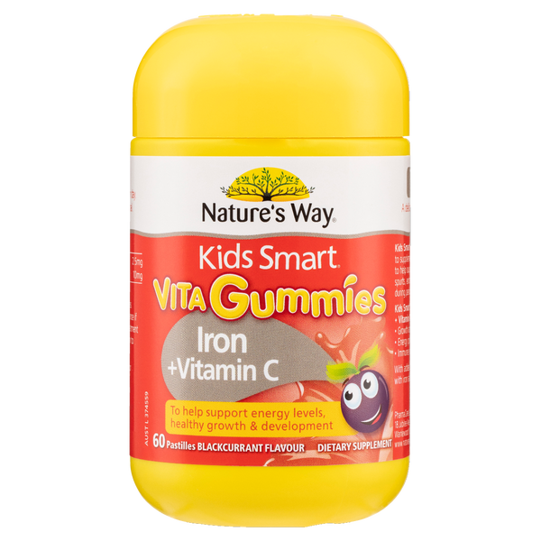 Nature's Way Kids Smart Vita Gummies Iron + Vitamin C 60's