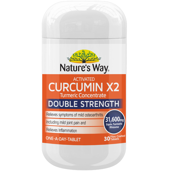 Nature's Way Activated Curcumin x2 Turmeric Concentrate Double Strength 31,600mg 30s