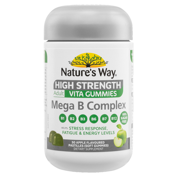 Nature's Way High Strength Adult Vita Gummies Mega B Complex 50's