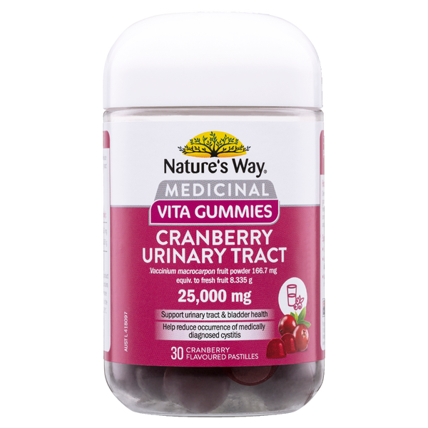 Nature's Way Medicinal Vita Gummies Cranberry Urinary Tract 25,000mg 30's
