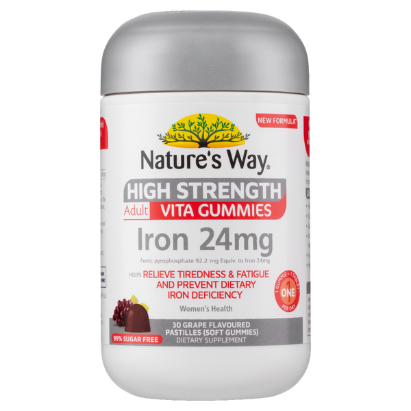 Nature's Way High Strength Adult Vita Gummies Iron 24mg 30s