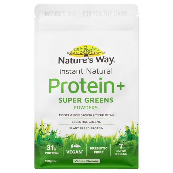 Nature's Way Instant Natural Protein + Super Greens Powder Vanilla 400g