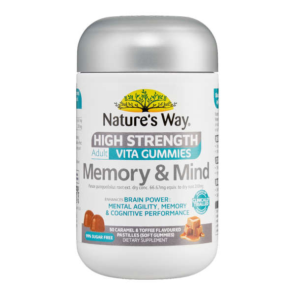 Nature's Way High Strength Adult Vita Gummies Memory & Mind 50s