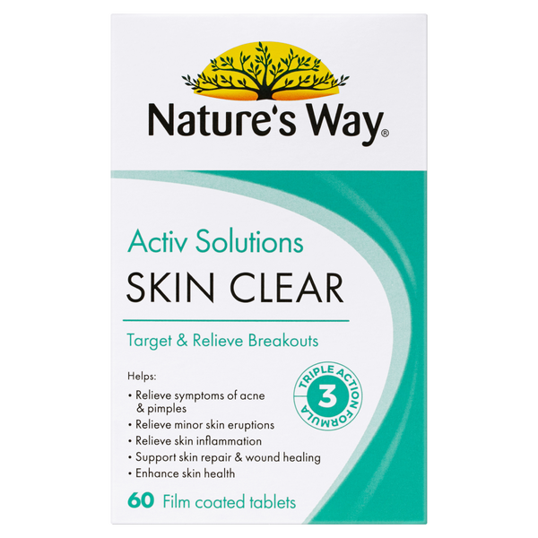 Nature's Way Activ Solutions Skin Clear 60 Tablets