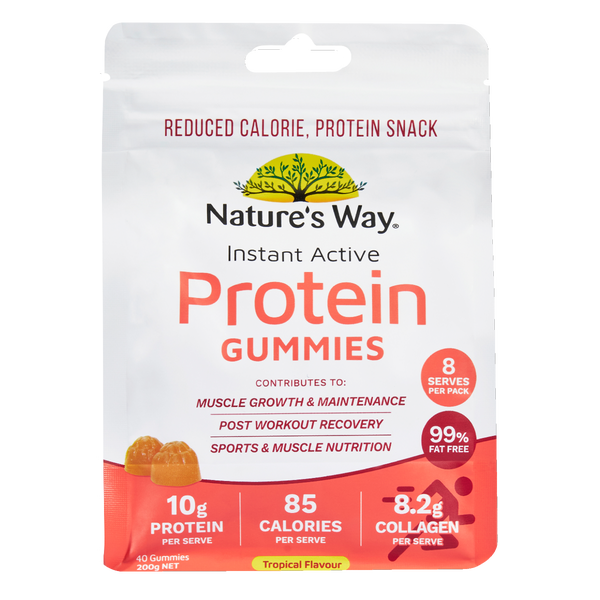 Nature's Way Instant Active Protein Gummies Tropical 40s