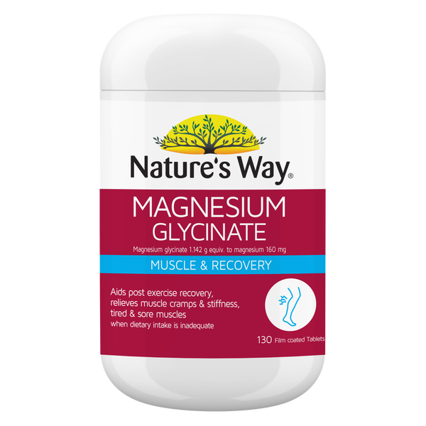 Nature's Way Magnesium Glycinate 130 tablets, One-a-day