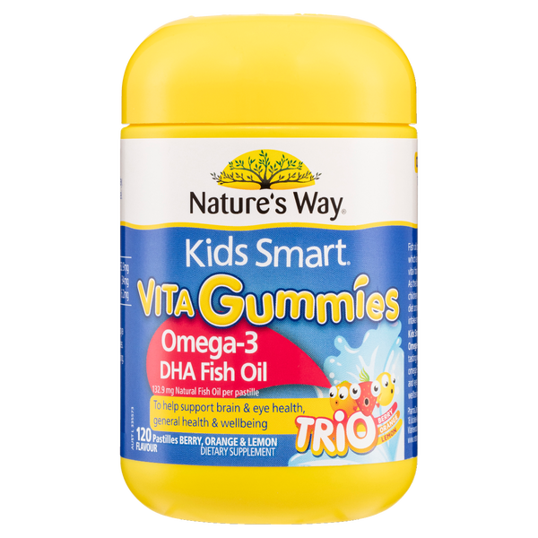 Nature's Way Kids Smart Vita Gummies Omega-3 DHA Fish Oil 120 Pack