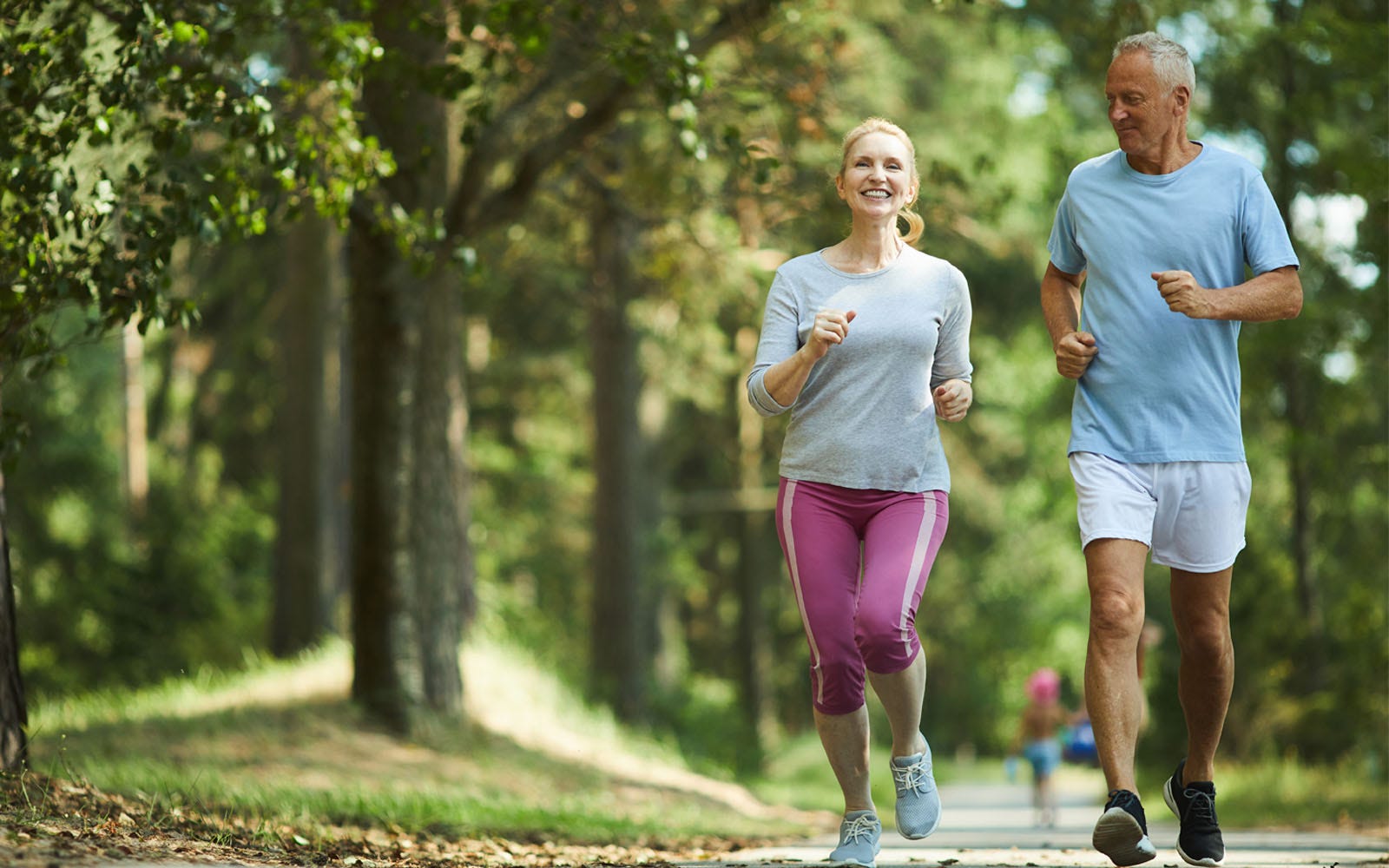 fit active couple jogging